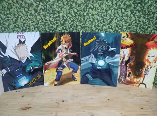 Naruto Kit de Parede 4 Peças Personalizado Pronta Entrega
