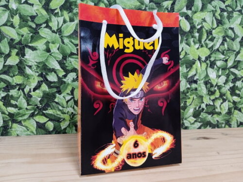 Naruto Sacola Personalizada Pronta Entrega