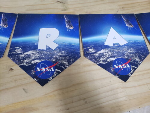 Nasa Astronauta Varal Personalizado Parabens Mais Nome