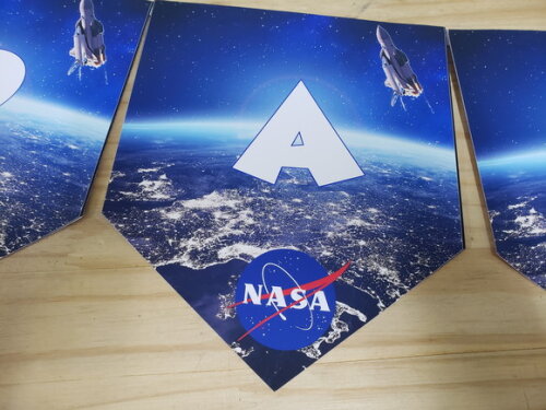 Nasa Astronauta Varal Personalizado Parabens Mais Nome