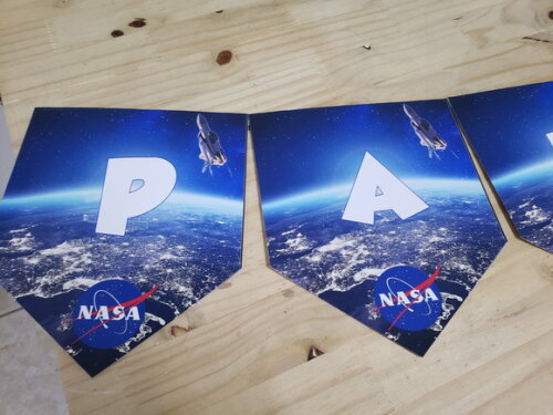 Nasa Astronauta Varal Personalizado Parabens Mais Nome