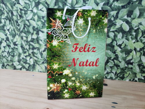 Natal Lembrancinha Sacola Personalizada Pronta Entrega