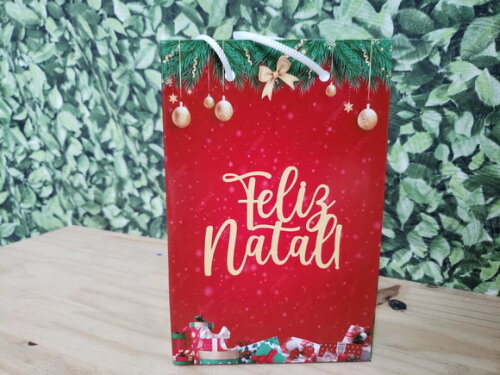 Natal Lembrancinha Sacola Personalizada Pronta Entrega