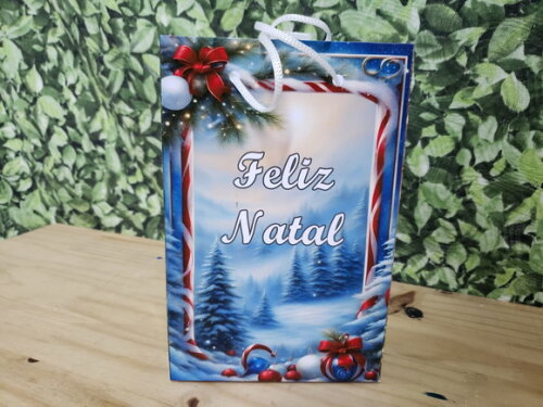Natal Lembrancinha Sacola Personalizada Pronta Entrega