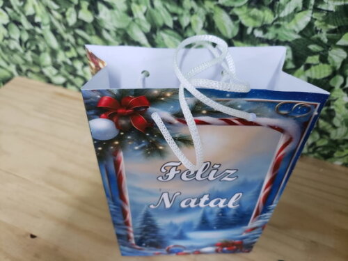 Natal Lembrancinha Sacola Personalizada Pronta Entrega
