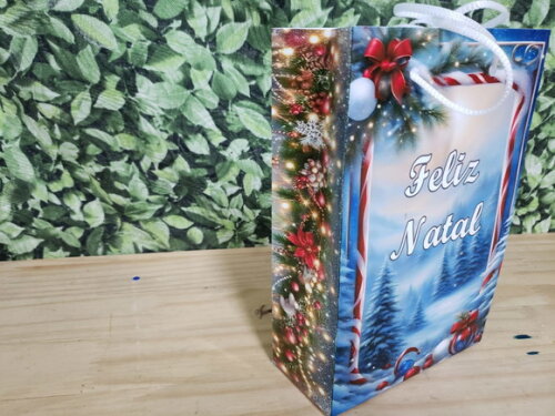 Natal Lembrancinha Sacola Personalizada Pronta Entrega
