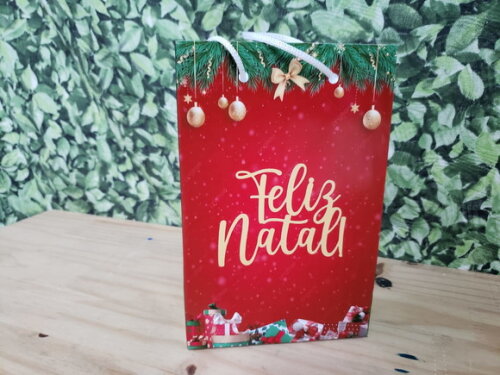 Natal Lembrancinha Sacola Personalizada Pronta Entrega