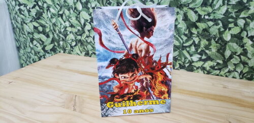 Ne Zha Sacola Personalizada Tam. Médio Pronta Entrega