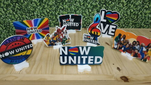 Now United Kit de Mesa Displays 8 Peças Pronta Entrega