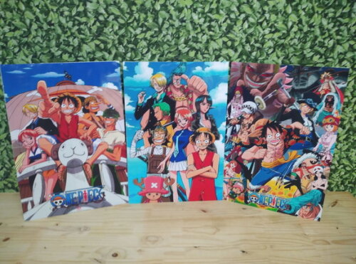 One Piece 3 Painéis de Parede 58x40 cm Cada Pronta Entrega