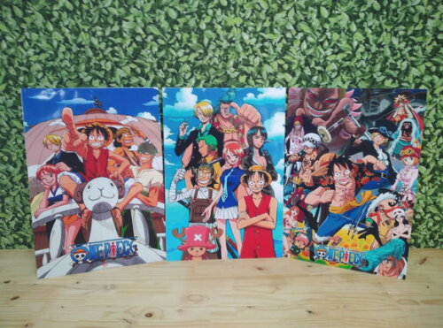 One Piece 3 Painéis de Parede 58x40 cm Cada Pronta Entrega