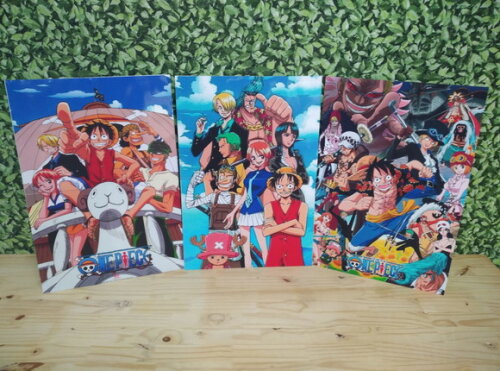 One Piece 3 Painéis de Parede 58x40 cm Cada Pronta Entrega