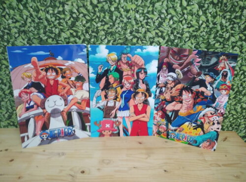 One Piece 3 Painéis de Parede 58x40 cm Cada Pronta Entrega