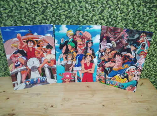 One Piece 3 Painéis de Parede 58x40 cm Cada Pronta Entrega