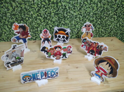 One Piece Kit de Mesa Displays 9 Peças Pronta Entrega