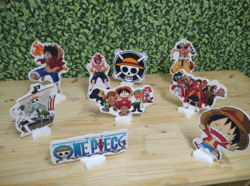 One Piece Kit de Mesa Displays 9 Peças Pronta Entrega