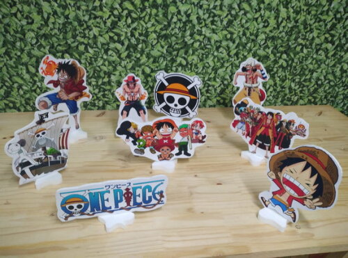 One Piece Kit de Mesa Displays 9 Peças Pronta Entrega