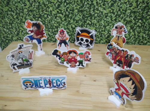 One Piece Kit de Mesa Displays 9 Peças Pronta Entrega