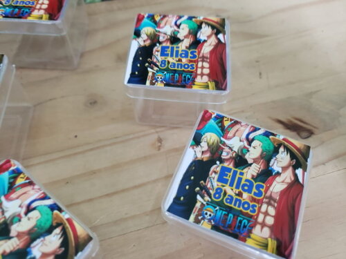 One Piece Lembrancinha Caixa Acrílica Personalizada