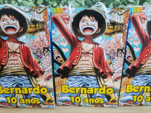 One Piece Sacola Personalizada Pronta Entrega