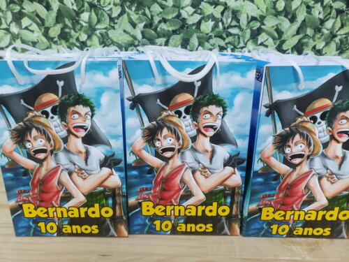 One Piece Sacola Personalizada Tam 25x17x8 Média