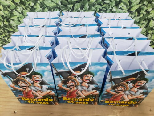 One Piece Sacola Personalizada Tam 25x17x8 Média