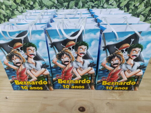 One Piece Sacola Personalizada Tam 25x17x8 Média