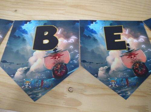 One Piece Varal Personalizado Parabens Mais Nome P Entrega