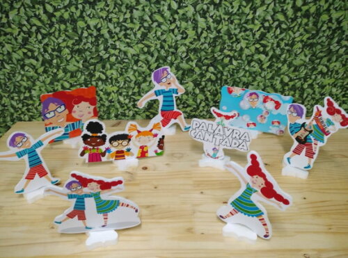 Palavra Cantada Kit de Mesa Displays 9 Peças Pronta Entrega