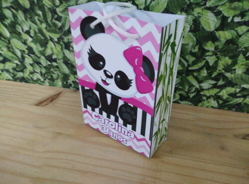 Panda Sacola Personalizada Pronta Entrega