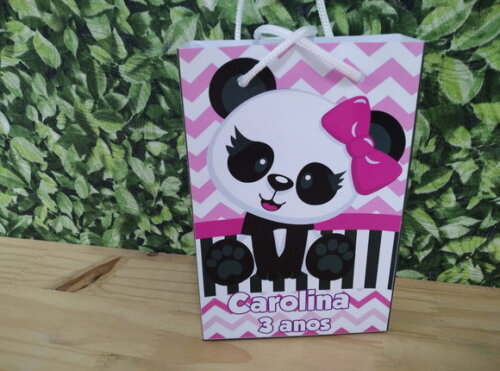 Panda Sacola Personalizada Pronta Entrega