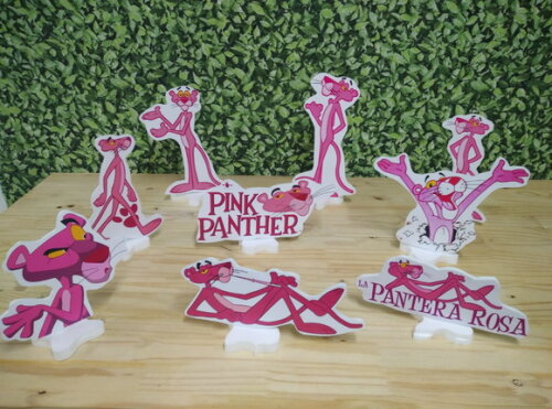 Pantera Cor de Rosa Kit de Mesa 9 Peças Pronta Entrega