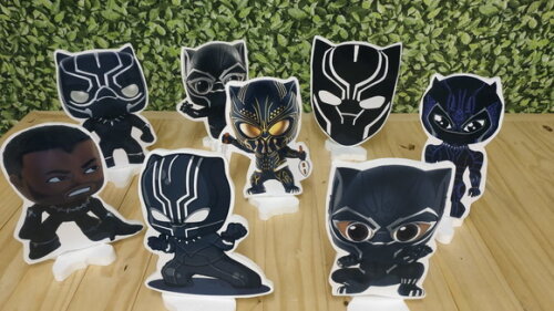 Pantera Negra Baby Kit de Mesa Displays 8 Peças P Entrega