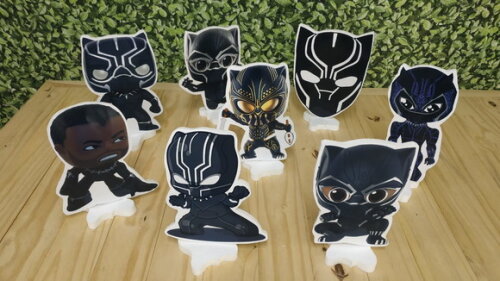 Pantera Negra Baby Kit de Mesa Displays 8 Peças P Entrega