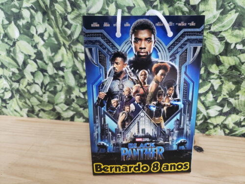 Pantera Negra Lembrancinha Sacola Personalizada