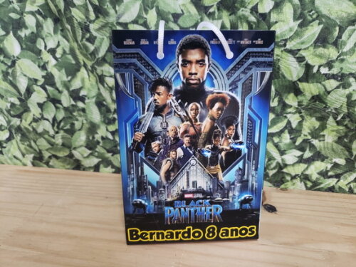 Pantera Negra Lembrancinha Sacola Personalizada