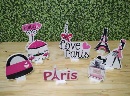 Paris Kit de Mesa Displays 8 Peças Pronta Entrega