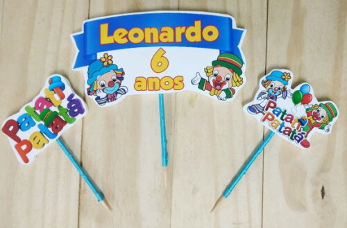 Patatí Patatá Topo de Bolo Personalizado Pronta Entrega