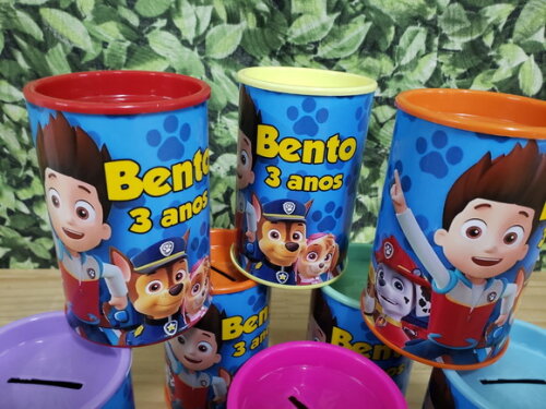 Patrulha Canina Cofrinhos Personalizados Pronta Entrega