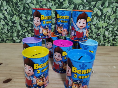 Patrulha Canina Cofrinhos Personalizados Pronta Entrega