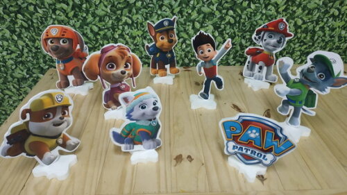 Patrulha Canina Kit de Mesa Displays 9 Peças P Entrega
