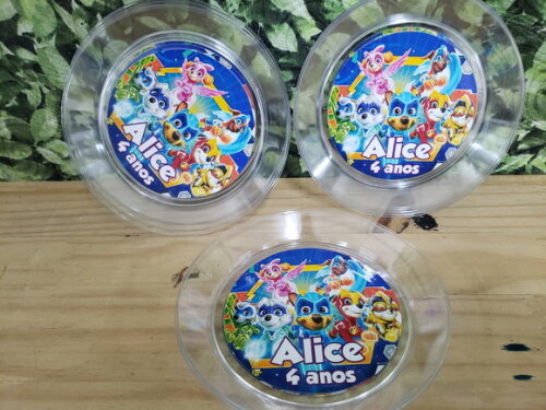Patrulha Canina Super Filhotes Prato Sobremesa Personalizado