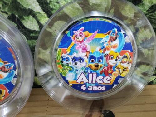 Patrulha Canina Super Filhotes Prato Sobremesa Personalizado