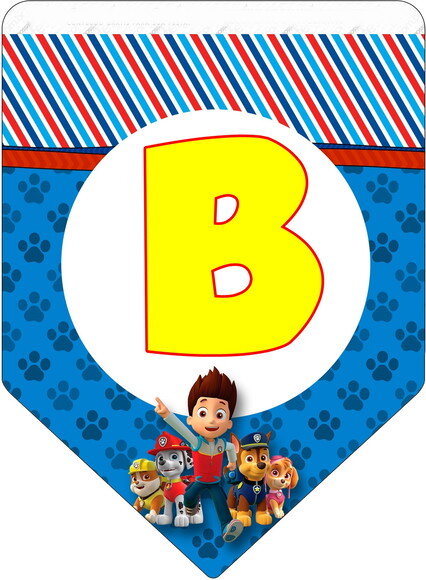 Patrulha Canina Varal Personalizado Parabens Mais Nome