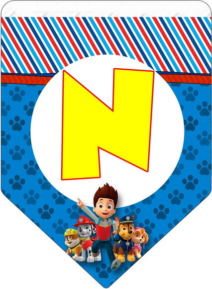 Patrulha Canina Varal Personalizado Parabens Mais Nome
