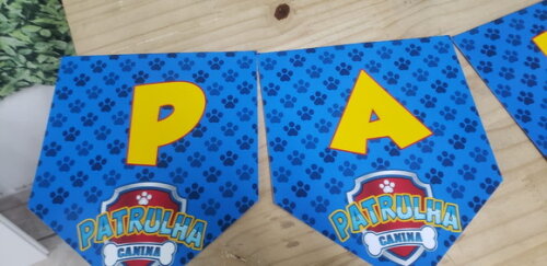 Patrulha Canina Varal Personalizado Parabens Mais Nome