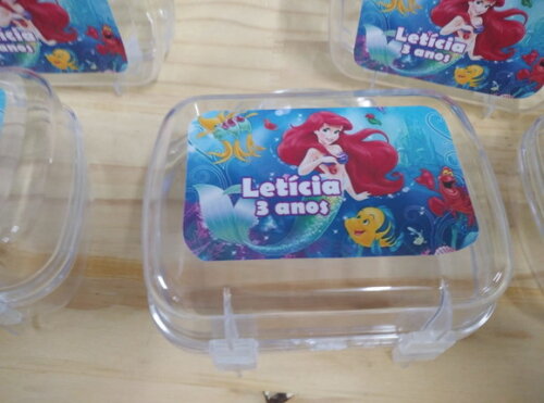 Pequena Sereia Maletinha Acrílica Personalizada P Entrega