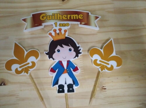 Pequeno Príncipe Topo de Bolo Personalizado Pronta Entrega