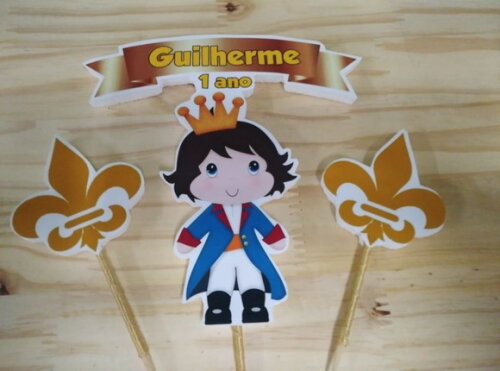 Pequeno Príncipe Topo de Bolo Personalizado Pronta Entrega