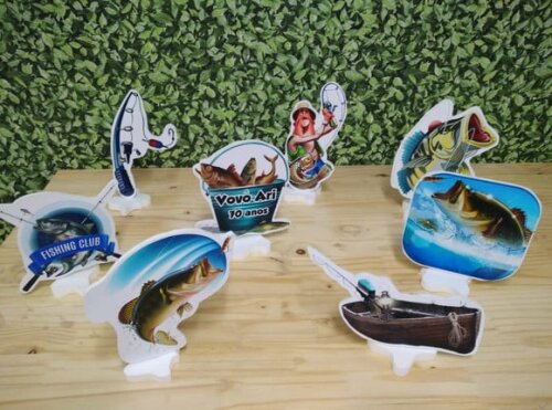 Pesca Kit de Mesa Tipo Displays 8 Peças Pronta Entrega